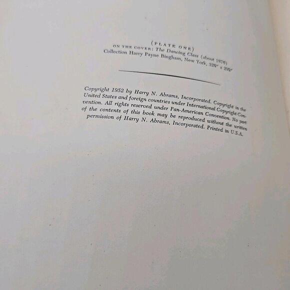 Vintage 1952 Abrams Art Book Degas (1834-1917)‎ 16 Beautiful Full Color Plates - Picture 3 of 16